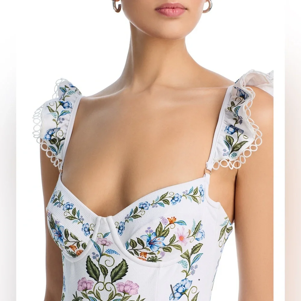 FARM Rio Sweet Bloom Bouquet Swimsuit in Off-white - Picture 4 of 7